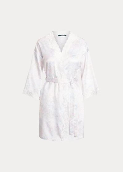 Women's Ralph Lauren Floral Lace-Trimmed Robe | 532916QDU